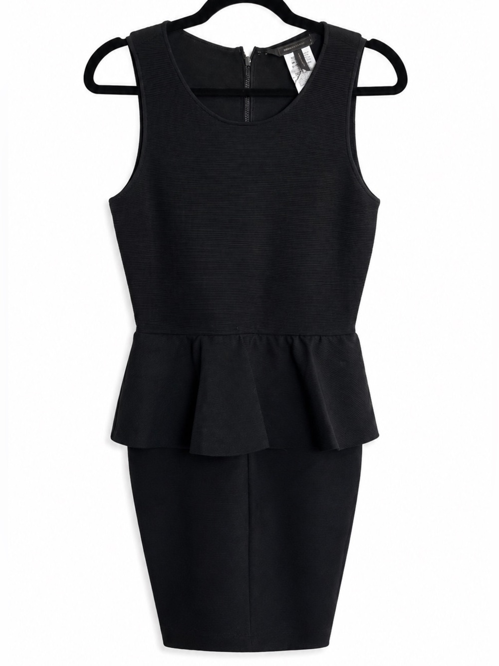 BCBGMAXAZRIA Sleeveless Peplum Bodycon Dress Medium